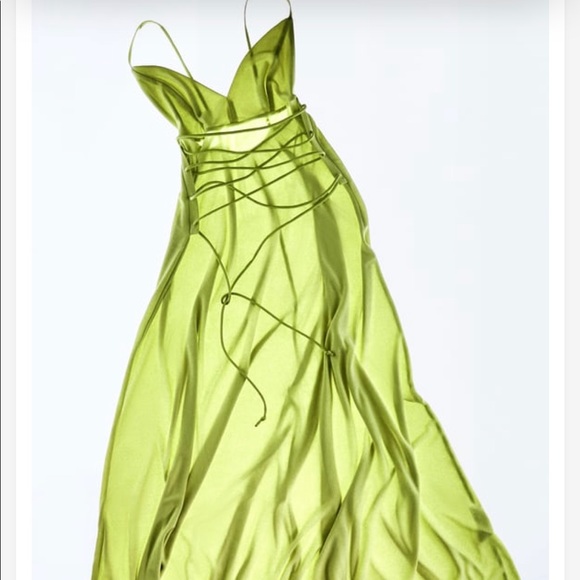 LONG DRESS WITH DRAWSTRING DRESS - Picture 6 of 14